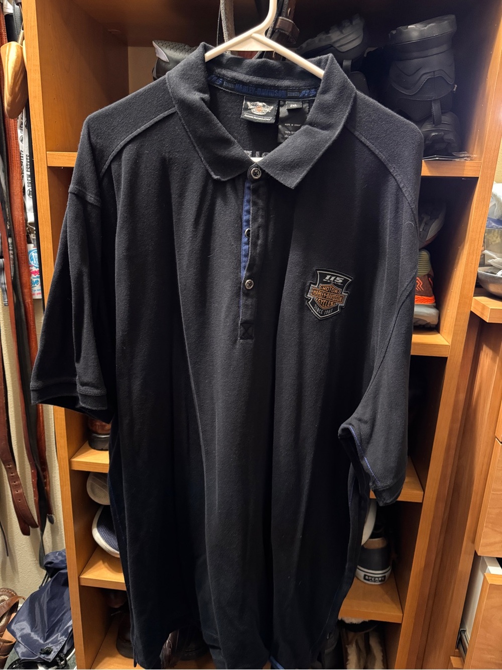 Harley-Davidson Men’s 115 year anniversary Polo with Embroidered Shield Logo